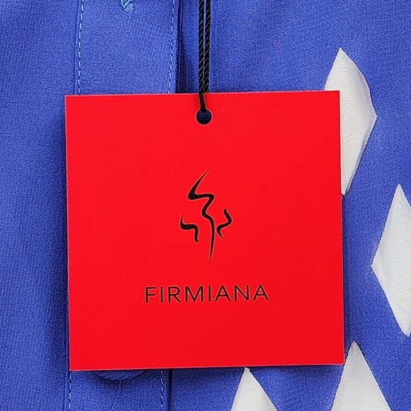 Firmiana Women's Diamond Design Ruffle Button Top - M - Picture 6 of 6